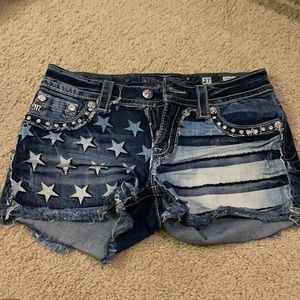 American flag Miss Me shorts